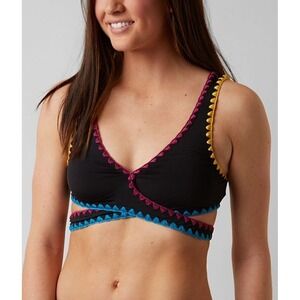 Lucky Brand Night Dreamer Swimwear Wrap Bikini‎ Top EUC Size M